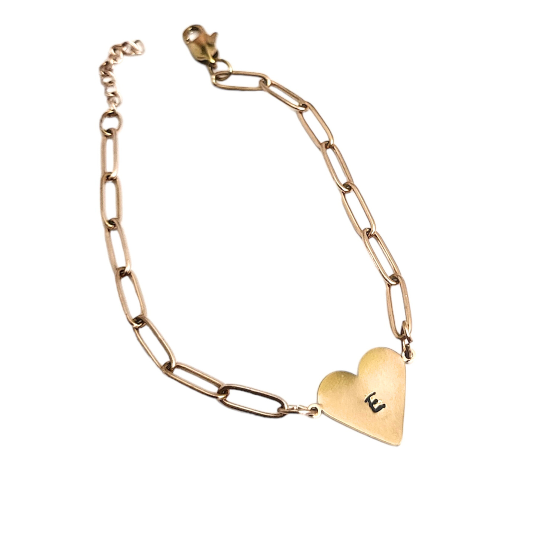 Paper Clip Heart Bracelet