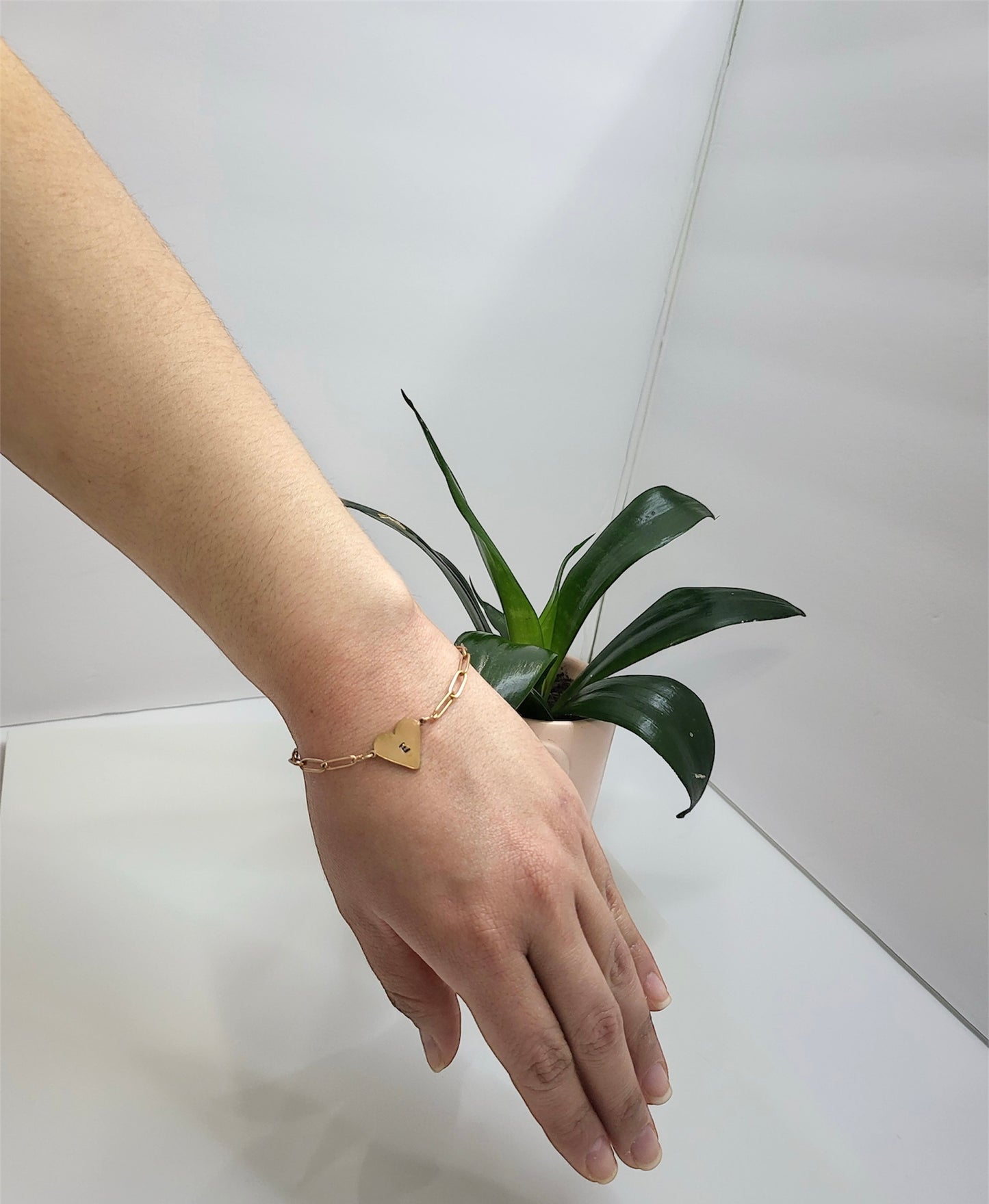 Paper Clip Heart Bracelet