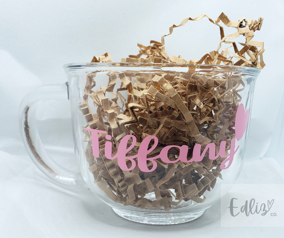 Name Clear Glass coffee Mug